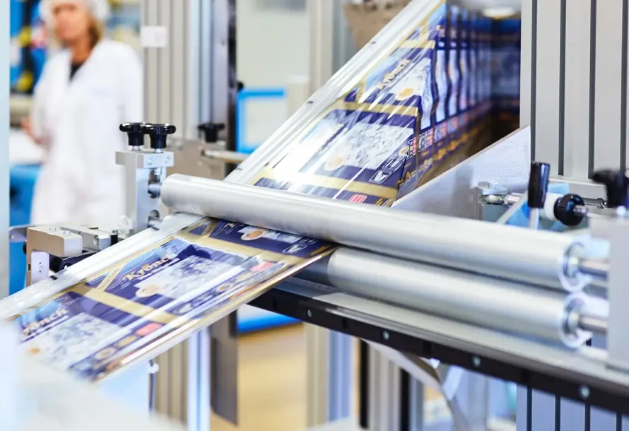 Verpackungsarten Beutelherstellung Verpackungsmaschine bei der Herstellung von Beuteln für moderne Verpackungslösungen